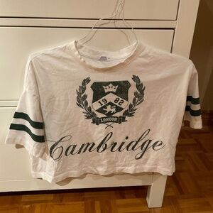 ARDENE Girls white crop short sleeve t-shirt size S